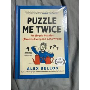 Puzzle Me Twice Book NEW Sealed Alex Bellos Brain Teasers Logic Puzzles